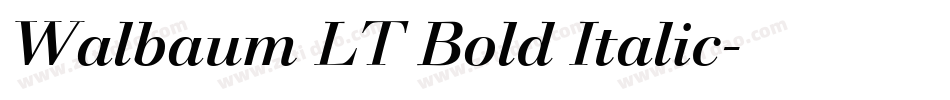 Walbaum LT Bold Italic字体转换